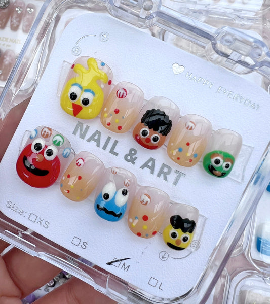 A04 Sesame St. Press On Nails