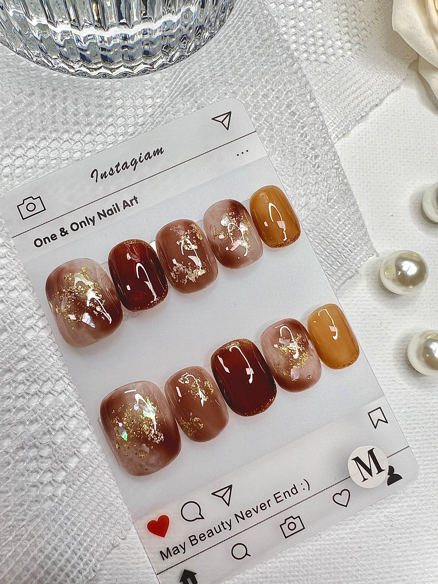 B12 Amber Mixed Golden Foil