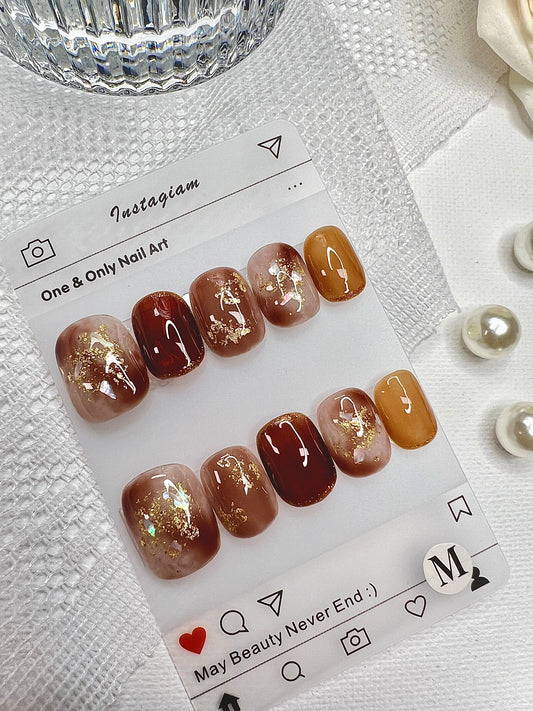 B12 Amber Mixed Golden Foil
