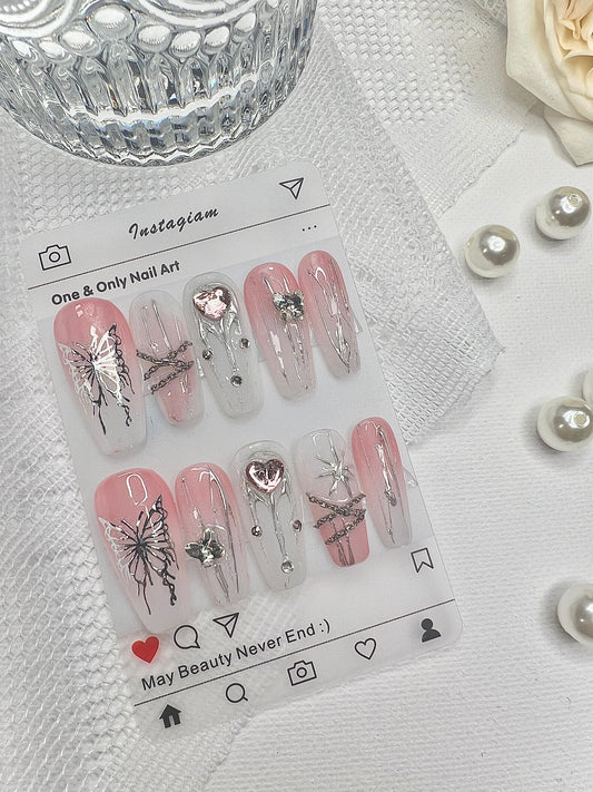 B54 Pink Chained Butterfly