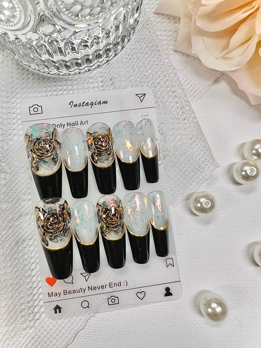 B78 Handcrafted Black Rose