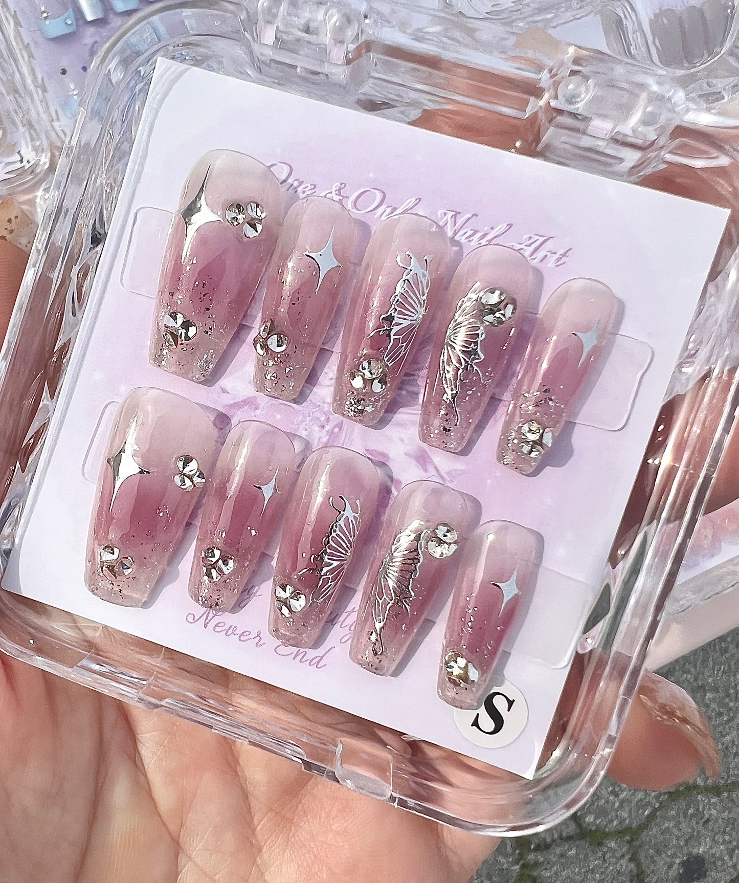 B45 Purple Butterfly & Stars