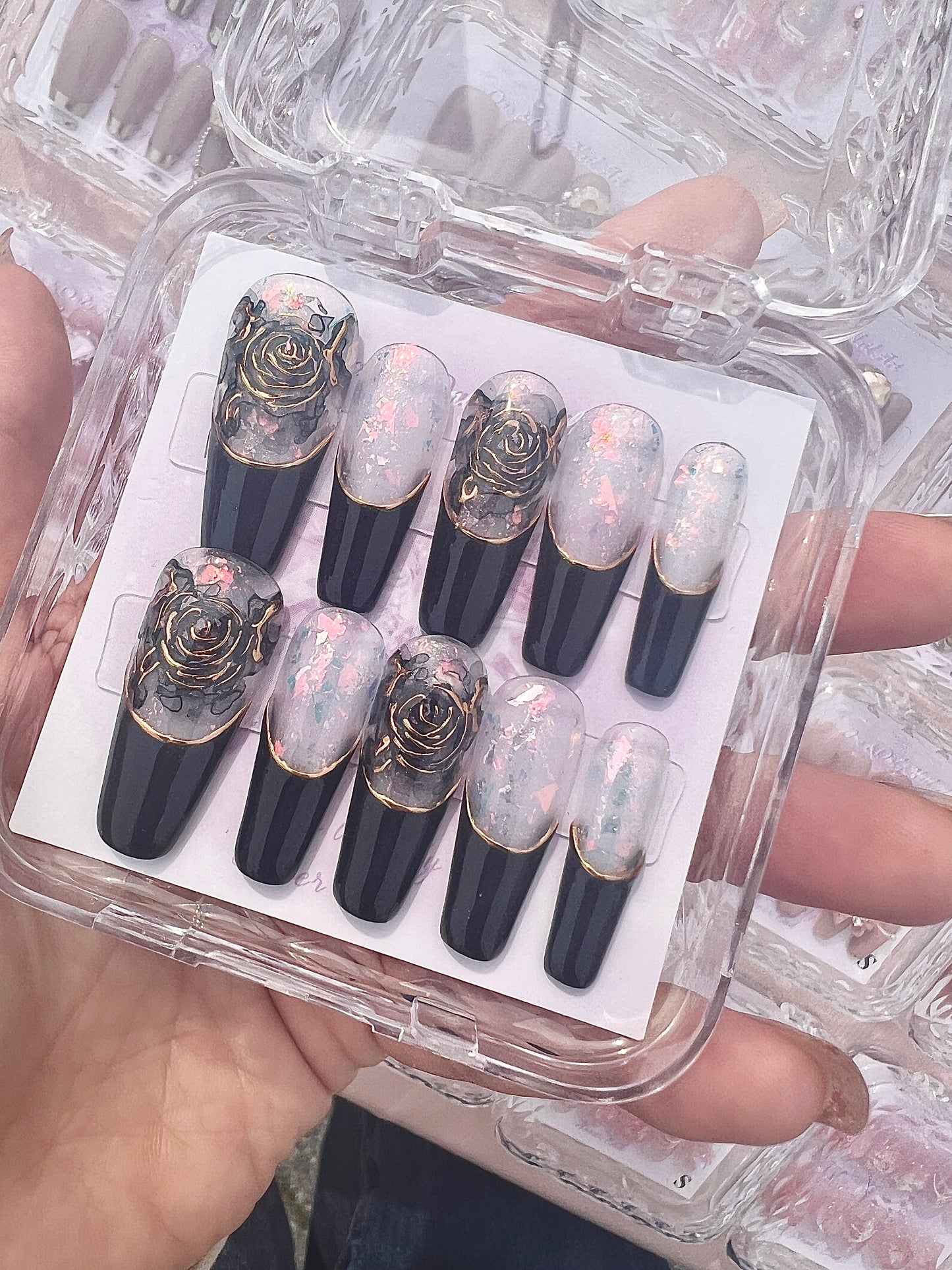 B78 Handcrafted Black Rose
