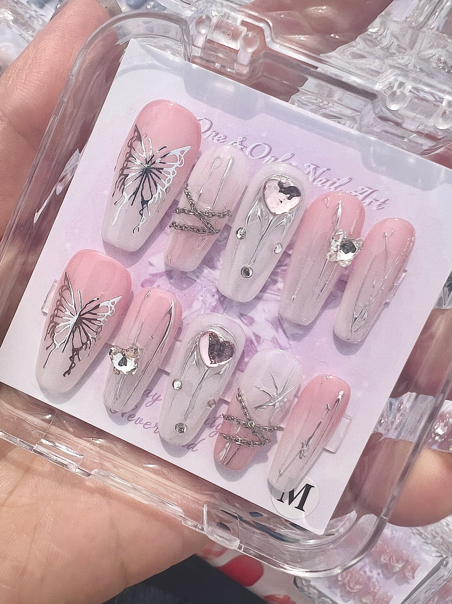 B54 Pink Chained Butterfly